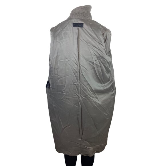 Purificacion Garcia Women's Gray Alpaca Long Buttoned Coat With Pockets Sz 42 - Picture 5 of 8